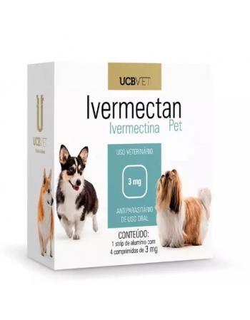 IVERMECTAN PET 3MG - 4 COMPRIMIDOS