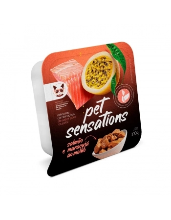 PET SENSATIONS - SALMÃO COM MARACUJA AO MOLHO P/ GATOS 100G