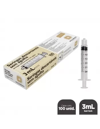 SERINGA DESCARTÁVEL 3ML S/ AGULHA LL