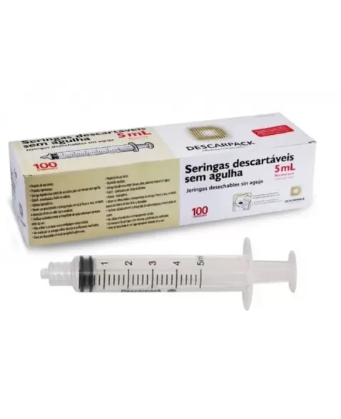 SERINGA DESCARTÁVEL 5ML S/ AGULHA LL