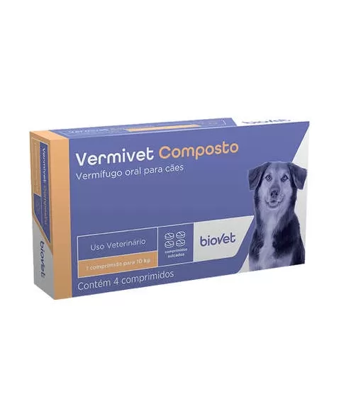 VERMIVET COMPOSTO 600 MG C/04 COMP.