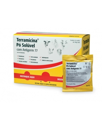 TERRAMICINA PÓ SOLÚVEL COM ANTIGERM 77 100GR