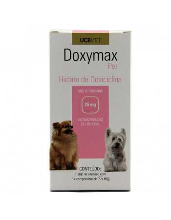DISPLAY DOXYMAX PET 25 MG 05 BLISTERS COM 14 COMPRIMIDOS