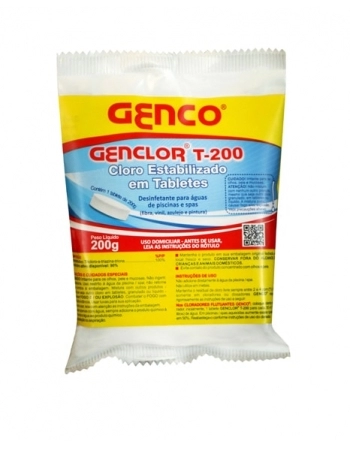 GENCLOR CLORO ESTABILIADO TABLETES T-200