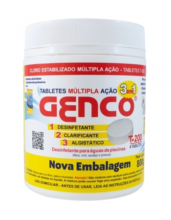 GENCO TABLETE MULTIPLA AÇÃO "3 EM 1" T-200