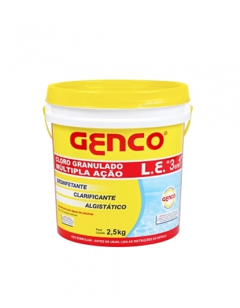 CLORO GRANULADO MULTI AÇÃO L. E. 2,5KG GENCO