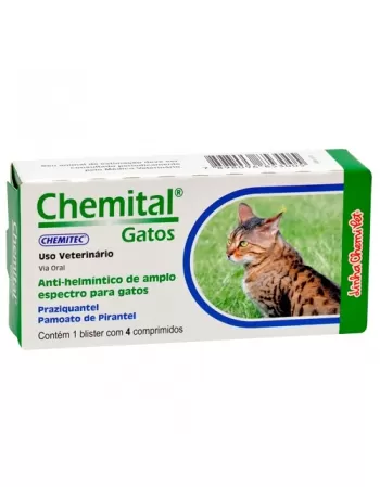 CHEMITAL GATOS - 4 COMPRIMIDOS