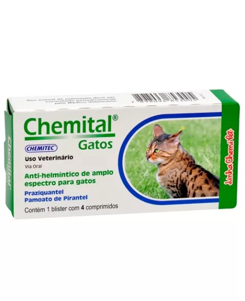 CHEMITAL GATOS - 4 COMPRIMIDOS